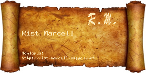 Rist Marcell névjegykártya